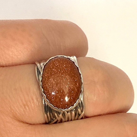 Silpada 925 Ring Goldstone size 8.25 Sterling - Picture 8 of 12